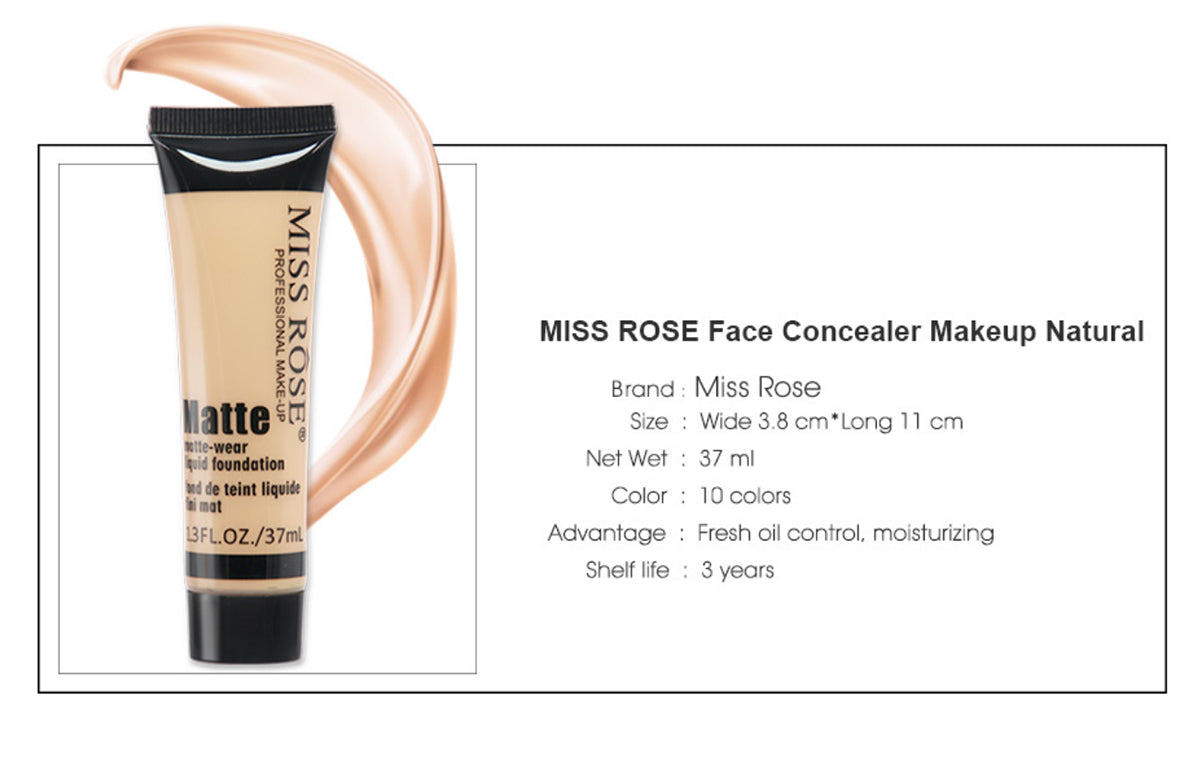 Buy Miss Rose Concealer Matte Foundation & Pearl Primer 3 Pcs Set 22 - Ml in Pakistan