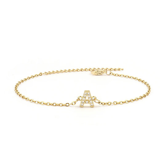 Buy Bling On Jewels A Initial Bracelet (Gold Plated) in Pakistan
