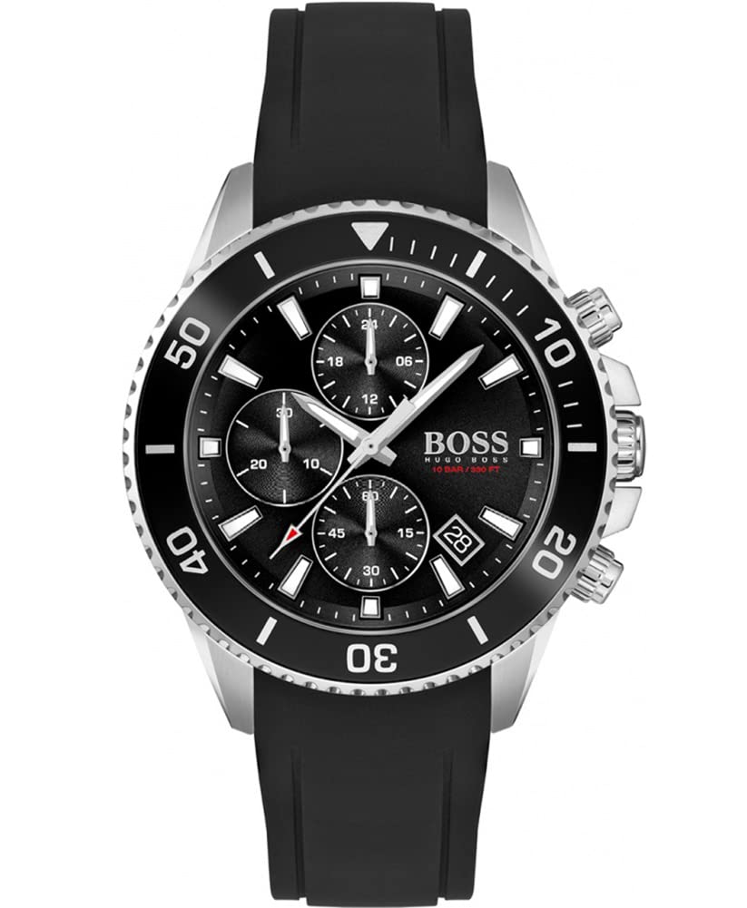 Buy Hugo Boss Admiral Analog Black Dial Black Silicone Strap Men's Watch - 1513912 in Pakistan