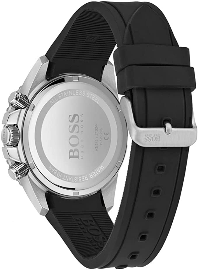 Buy Hugo Boss Admiral Analog Black Dial Black Silicone Strap Men's Watch - 1513912 in Pakistan