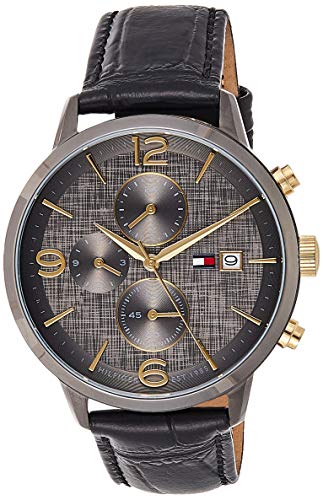 Buy Tommy Hilfiger Mens Quartz Leather Strap Grey Dial 42mm Watch - 1710357 in Pakistan