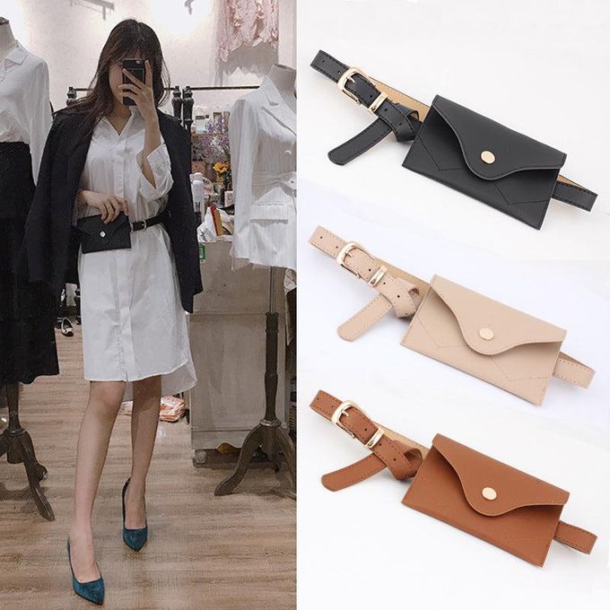 Buy Shein Waist Fanny Bag Pu Leather Belt in Pakistan