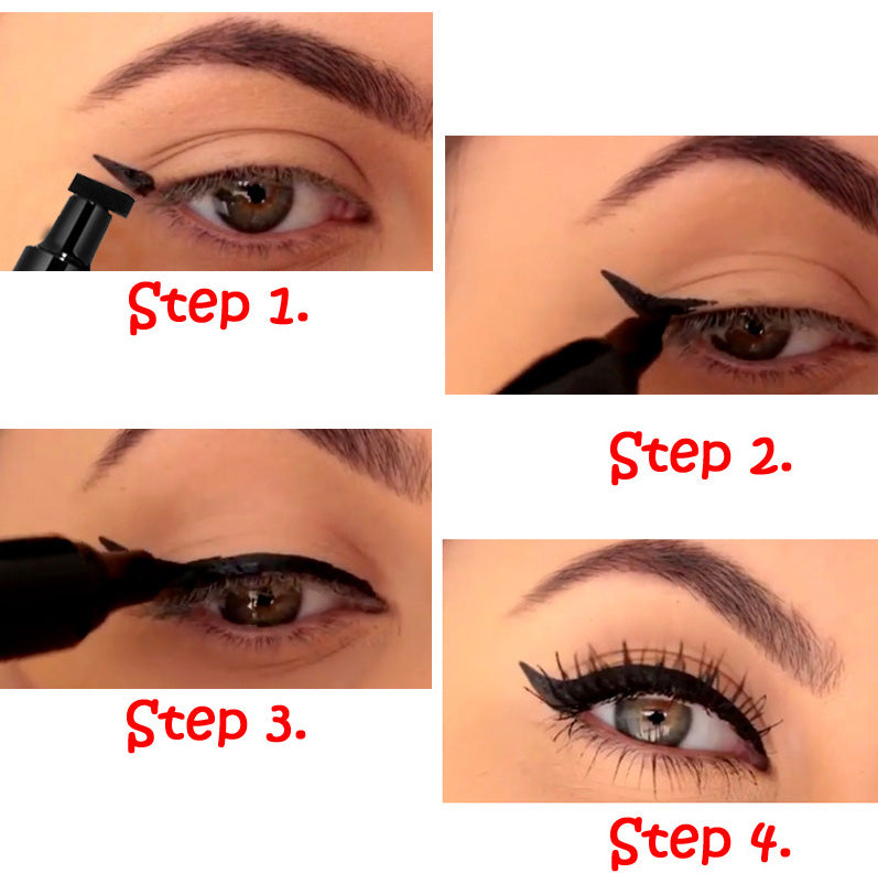 Buy Miss Rose Makeup Liquid Black Eyeliner Pencil Quick Dry Waterproof With Stamp in Pakistan