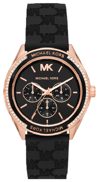Buy Michael Kors Jessa Black Dial with Diamonds Black Leather Strap Watch for Women - MK7266 in Pakistan