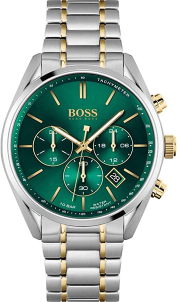 Buy Hugo Boss Mens Quartz Stainless Steel Green Dial 44mm Watch - 1513878 in Pakistan