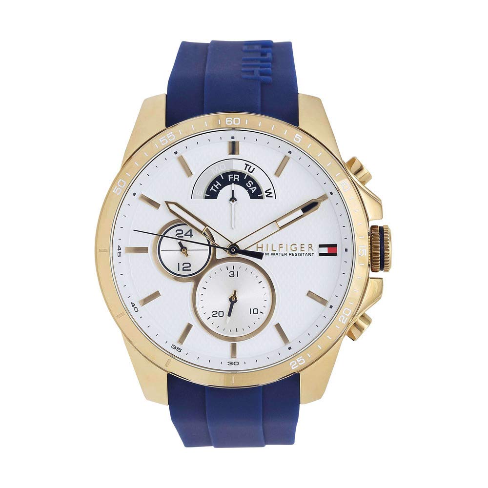 Buy Tommy Hilfiger Mens Quartz Analog White Dial 48mm Watch - 1791353 in Pakistan