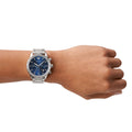 Buy Emporio Armani Mario Blue Dial Silver Steel Strap Watch for Men - AR11306 in Pakistan