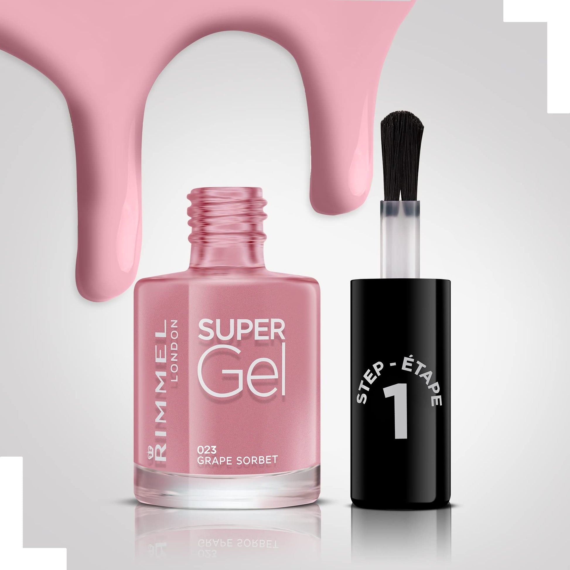 Buy Rimmel London Supergel Nail Polish - 023 Grape Sorbet in Pakistan