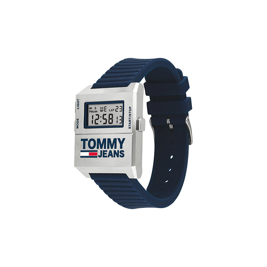 Buy Tommy Hilfiger Mens Digital Silicone Strap Silver Dial 32mm Watch - 1791673 in Pakistan