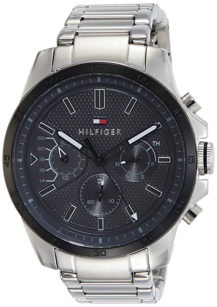 Buy Tommy Hilfiger Mens Quartz Stainless Steel Black Dial 48mm Watch - 1791564 in Pakistan