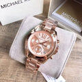 Buy Michael Kors Womens Chronograph Quartz Stainless Steel Rose Gold Dial 36mm Watch - Mk5799 in Pakistan