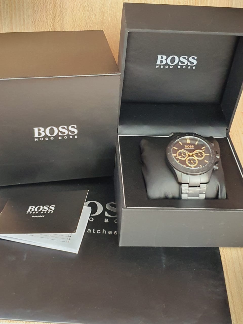 Buy Hugo Boss Mens Chronograph Quartz Stainless Steel Black Watch - 1513278 in Pakistan