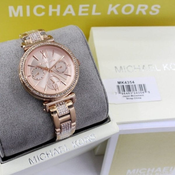 Buy Michael Kors Sofie Rose Gold Dial Rose Gold Steel Strap Watch for Women - MK4354 in Pakistan