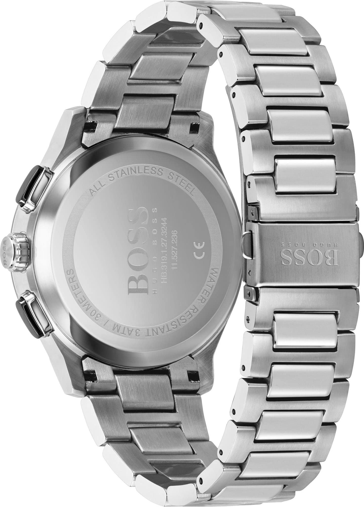 Buy Hugo Boss Mens Chronograph Quartz Stainless Steel Black Dial 44mm Watch - 1513762 in Pakistan