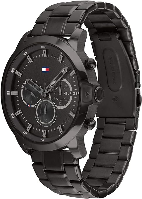 Buy Tommy Hilfiger Black Steel Men's Multi-function Watch - 1791795 in Pakistan