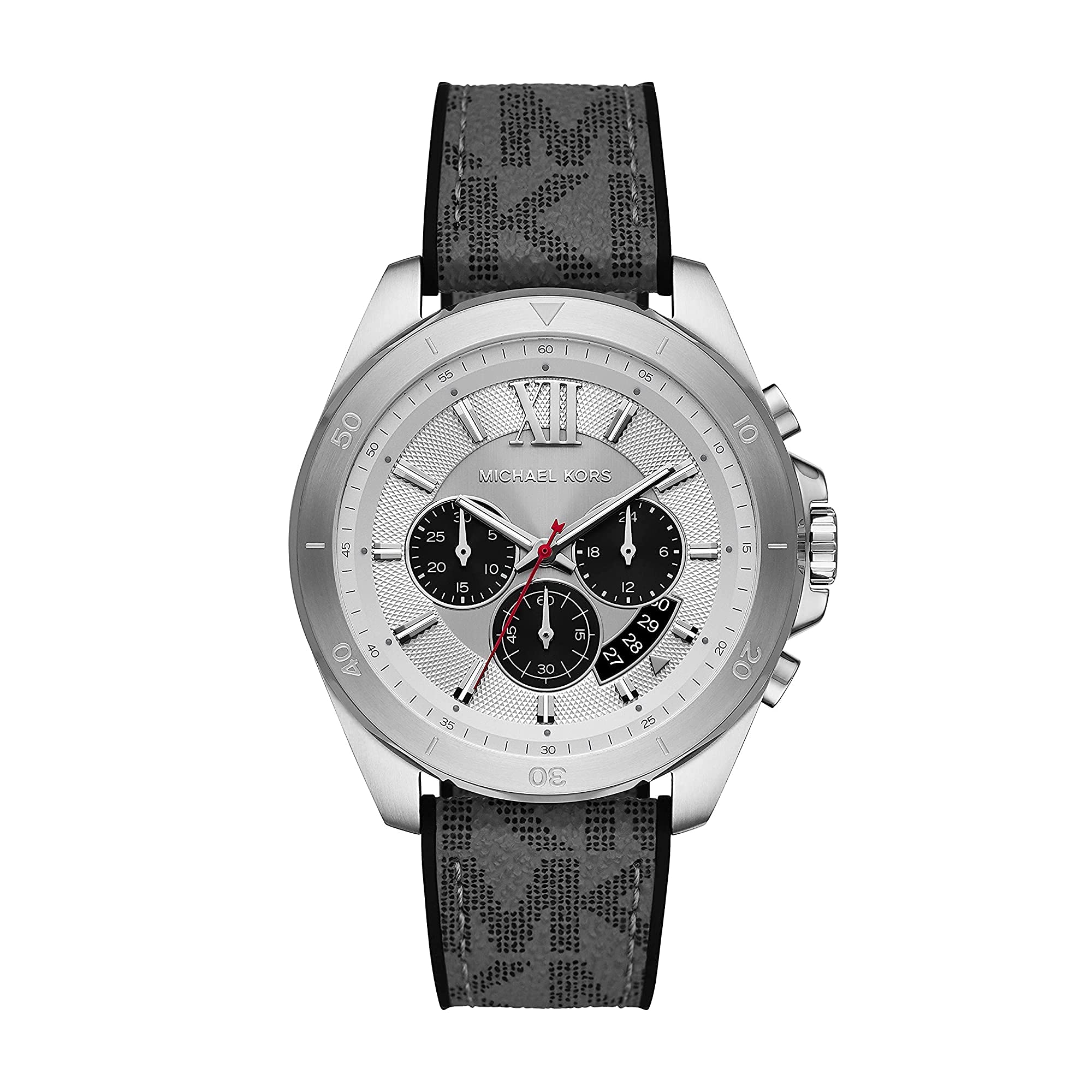 Buy Michael Kors Chronograph Stainless Steel Silver Dial Black Strap Watch for Men - Mk8922 in Pakistan