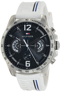 Buy Tommy Hilfiger Mens Quartz Silicone Strap Black Dial 46mm Watch - 1791475 in Pakistan