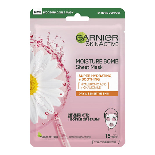 Buy Garnier Skin Active Hydra Bomb Chamomile Tissue Face Mask Hydrating And Soothing 28 - Gm in Pakistan