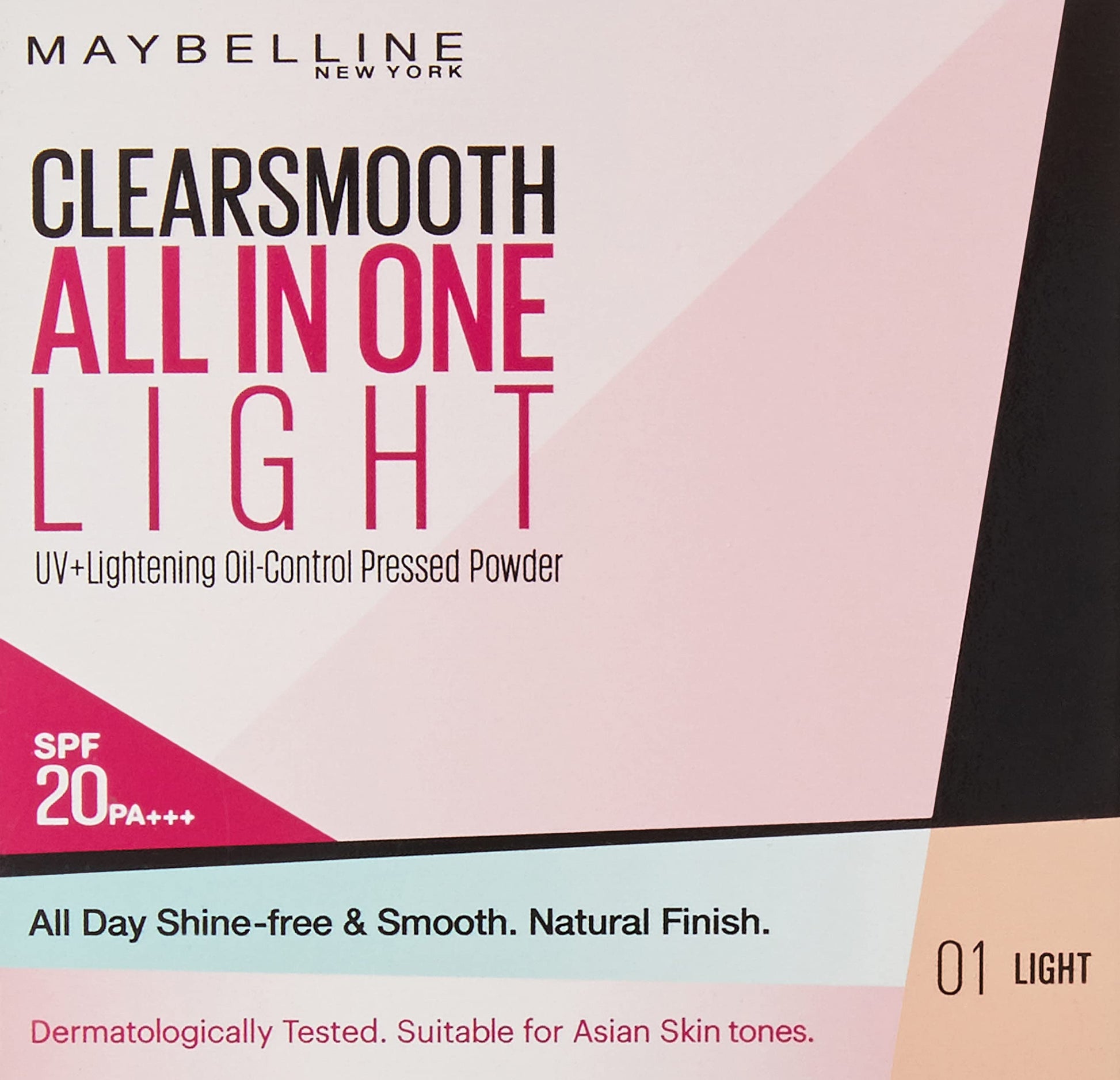 Buy Maybelline ClearSmooth All in One UV Oil Control Pressed Powder - 01 Light in Pakistan