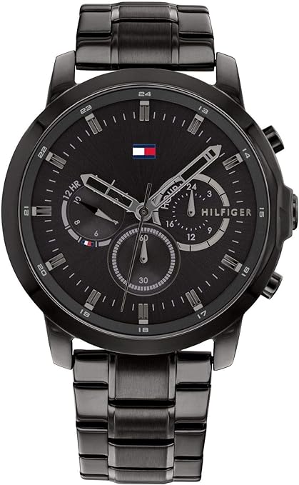 Buy Tommy Hilfiger Black Steel Men's Multi-function Watch - 1791795 in Pakistan