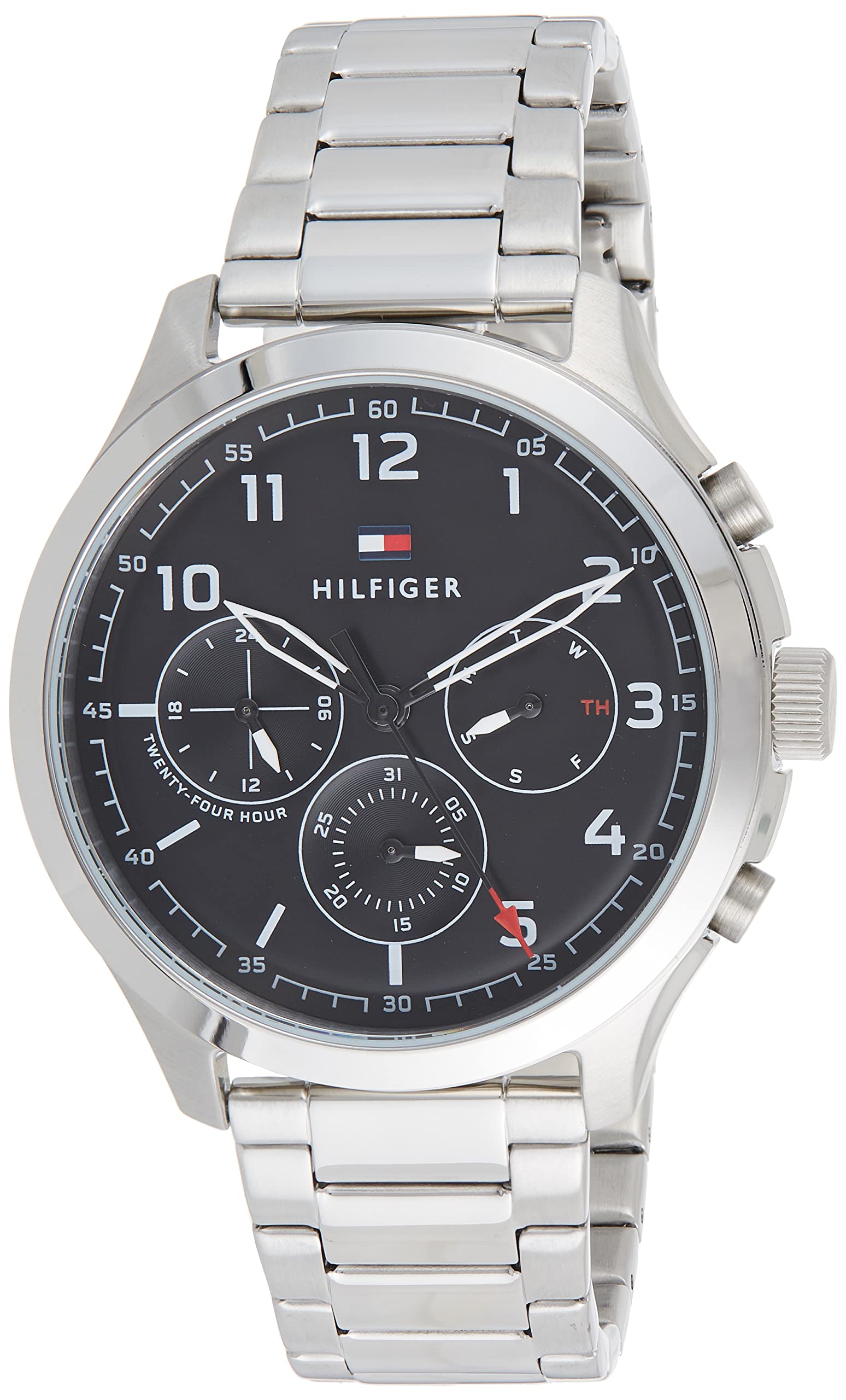 Buy Tommy Hilfiger Mens Quartz Stainless Steel Black Dial 45mm Watch - 1791852 in Pakistan