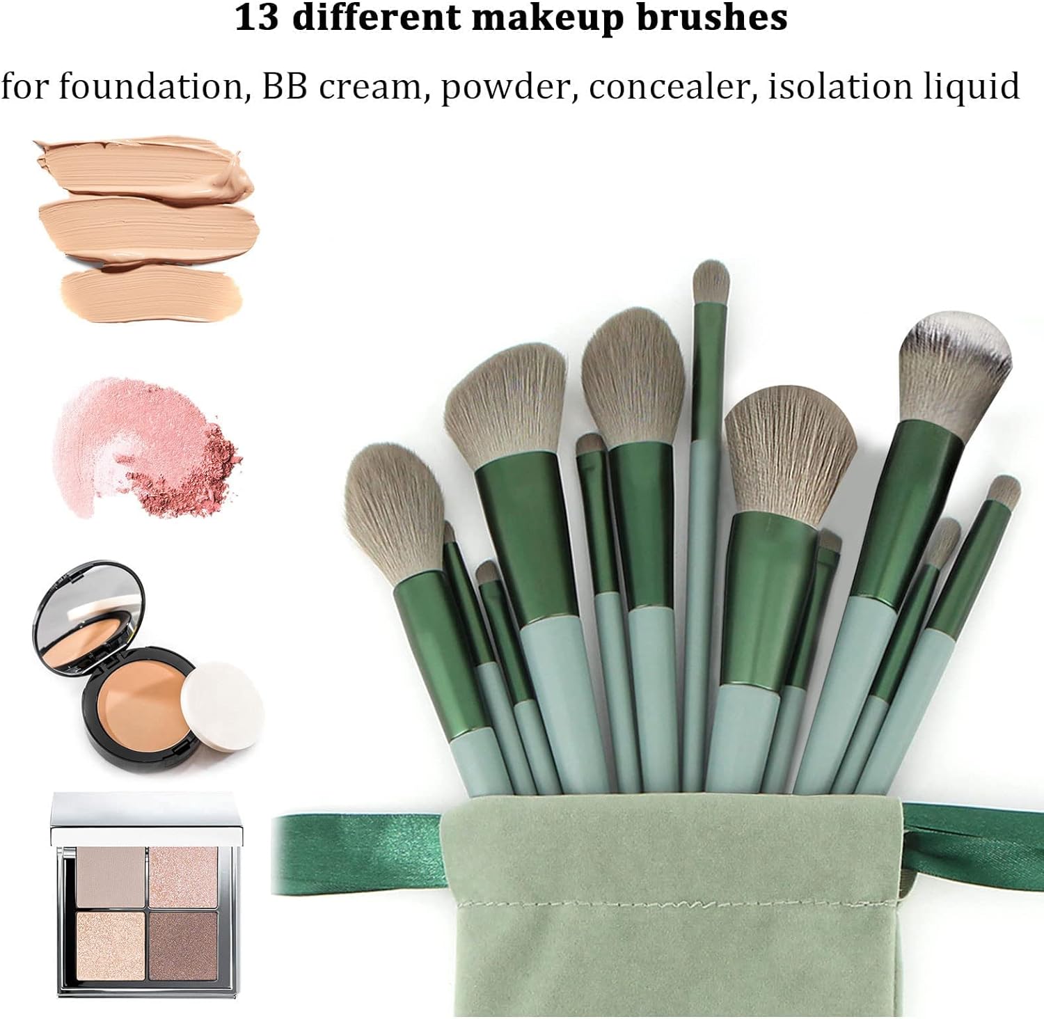 Buy 13 PCS Makeup Brushes Set MultiColor in Pakistan