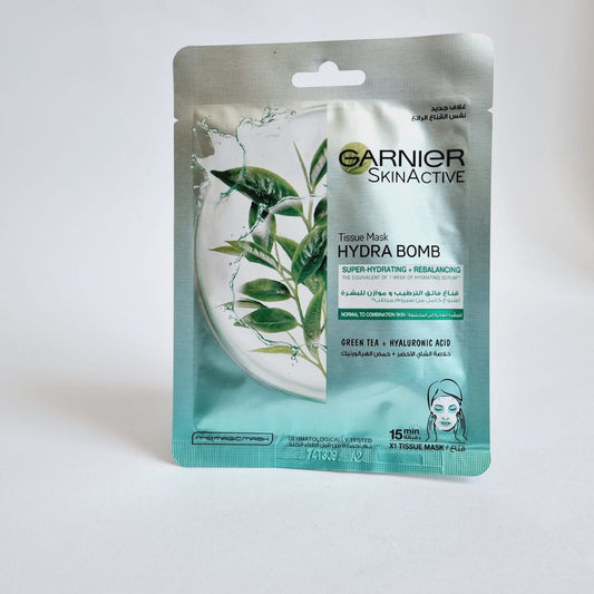 Buy Garnier Skin Active Hydra Bomb Green Tea Tissue Face Mask Hydrating And Rebalancing 32 - Gm in Pakistan
