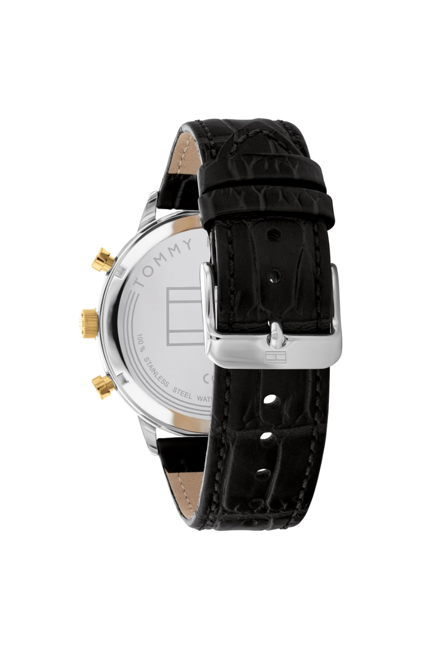 Buy Tommy Hilfiger Leonard Black Dial Black Leather Strap Watch for Men - 1791986 in Pakistan