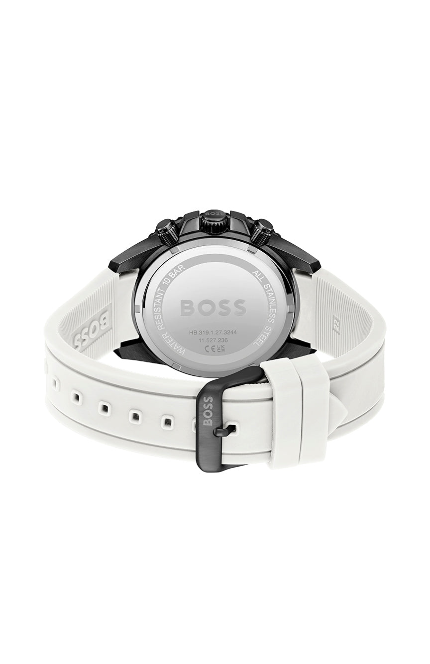 Buy Hugo Boss Admiral 46mm Chronograph White Rubber Strap Men's Watch - 1513966 in Pakistan