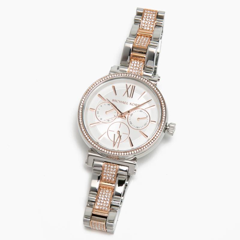 Buy Michael Kors Women's Sofie White Dial Two Tone Stainless Steel Strap Watch  - Mk4353 in Pakistan