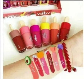 Buy YDBY Ice cream liquid lipstick lip gloss 6 pcs set for girls in Pakistan
