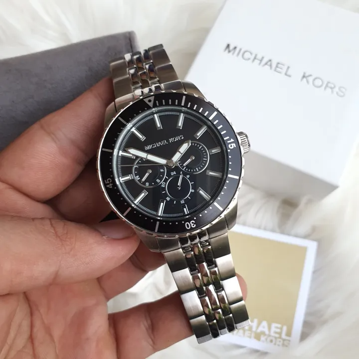 Buy Michael Kors Mens Stainless Steel Black Dial 44mm Watch - Mk7156 in Pakistan