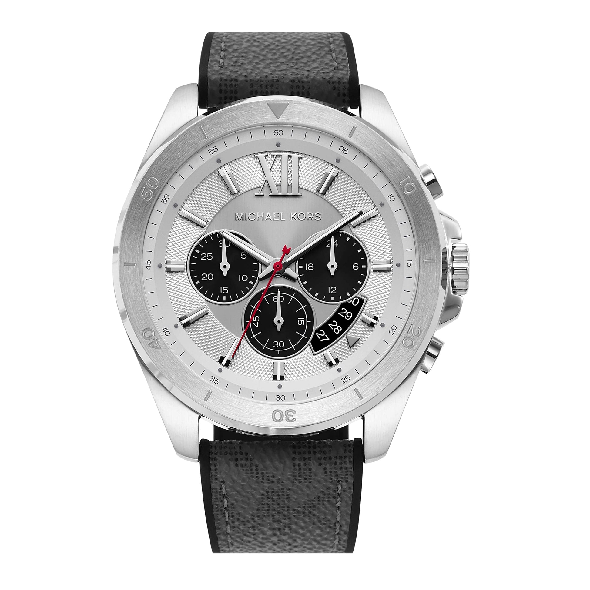 Buy Michael Kors Chronograph Stainless Steel Silver Dial Black Strap Watch for Men - Mk8922 in Pakistan