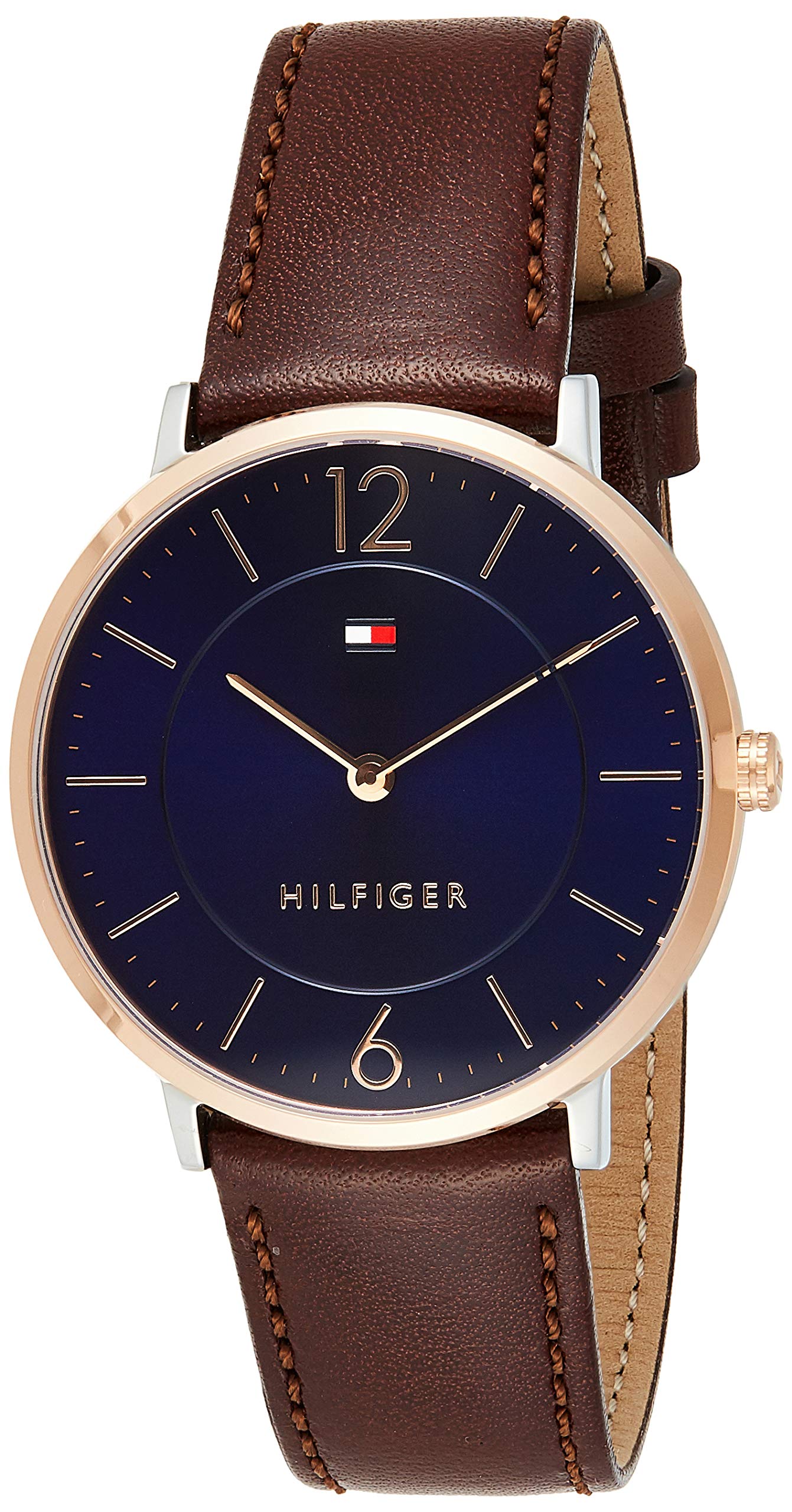 Buy Tommy Hilfiger James Blue Dial Brown Leather Strap Watch for Men - 1710354 in Pakistan