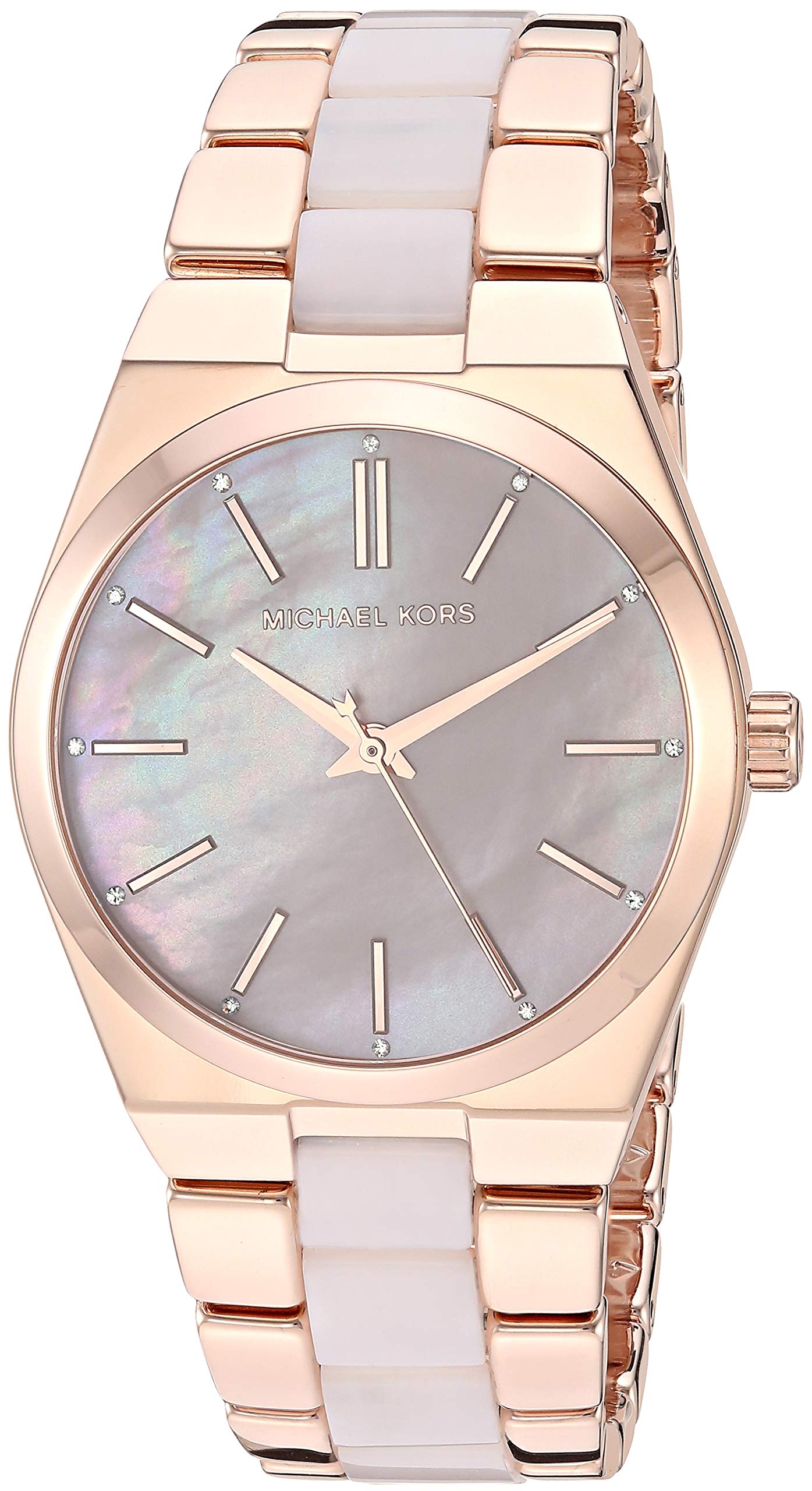 Buy Michael Kors Channing Mother of Pearl Dial Rose Gold Strap Ladies Watch - Mk6652 in Pakistan