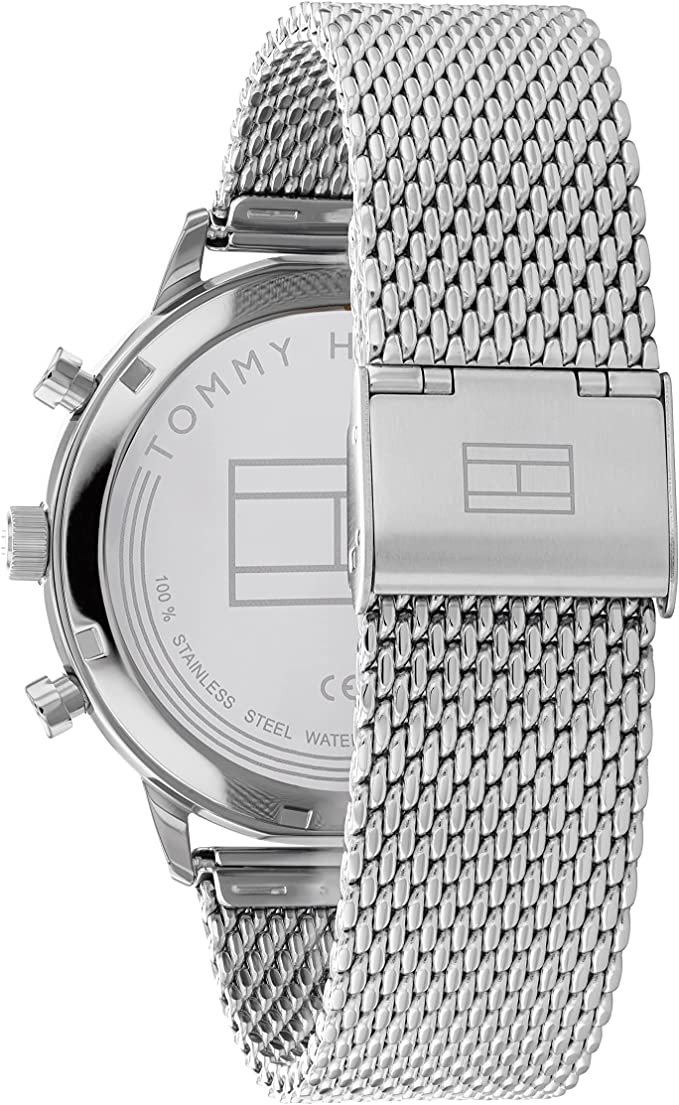 Buy Tommy Hilfiger Mens Quartz Silver Stainless Steel White Dial 44mm Watch - 1791988 in Pakistan