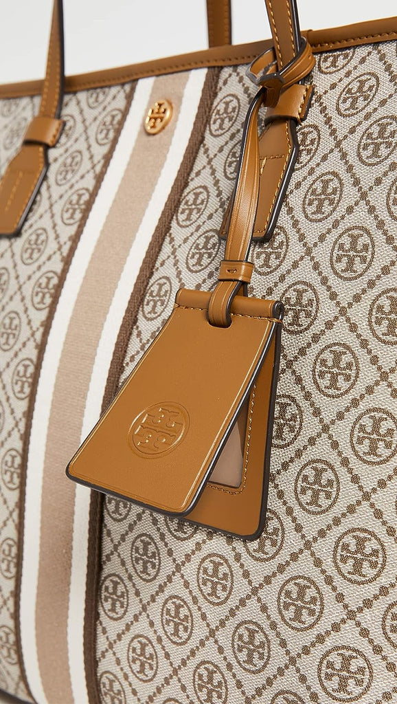 TORY BURCH T Monogram Coated Canvas Small Tote Bag
