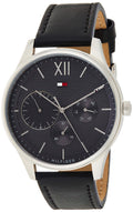 Buy Tommy Hilfiger Damon Grey Dial Black Leather Strap Watch for Men - 1791417 in Pakistan