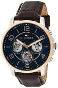 Buy Tommy Hilfiger Mens Quartz Leather Strap Blue Dial 44mm Watch - 1791290 in Pakistan