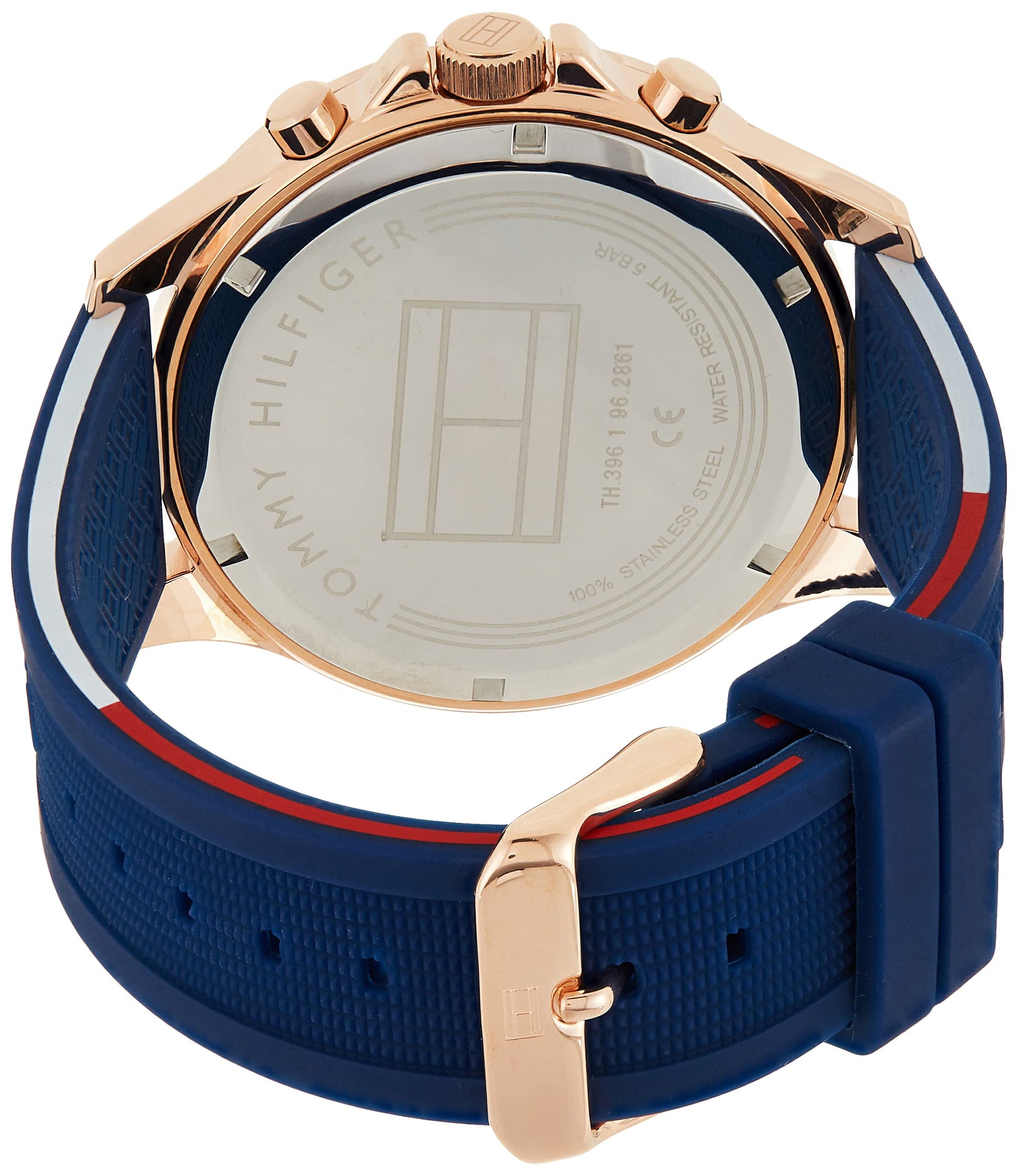 Buy Tommy Hilfiger Mens Quartz Silicone Strap White Dial 46mm Watch - 1791778 in Pakistan