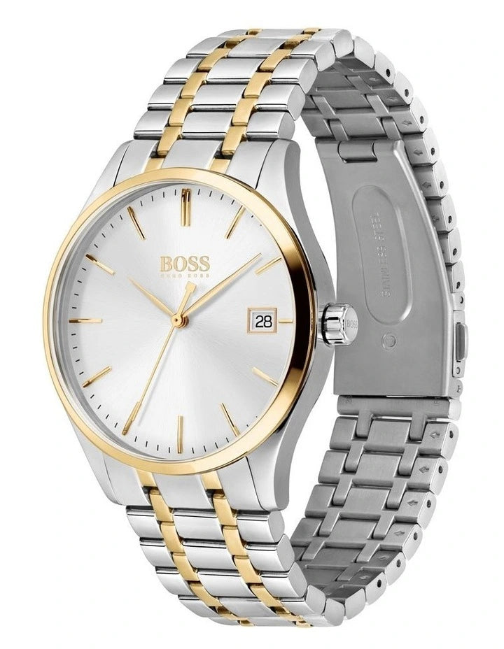 Buy Hugo Boss Mens Chronograph Quartz Stainless Steel Silver Dial 41mm Watch - 1513687 in Pakistan