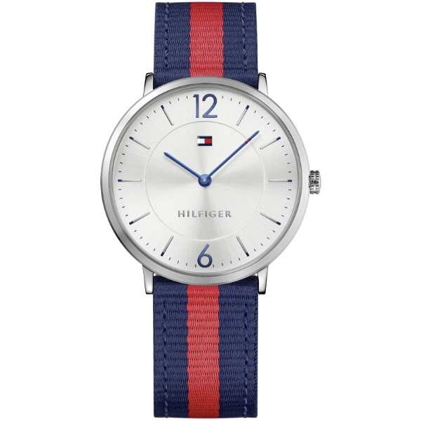 Buy Tommy Hilfiger Ultra Slim Silver Dial Two Tone Nylon Strap Watch for Men - 1791328 in Pakistan