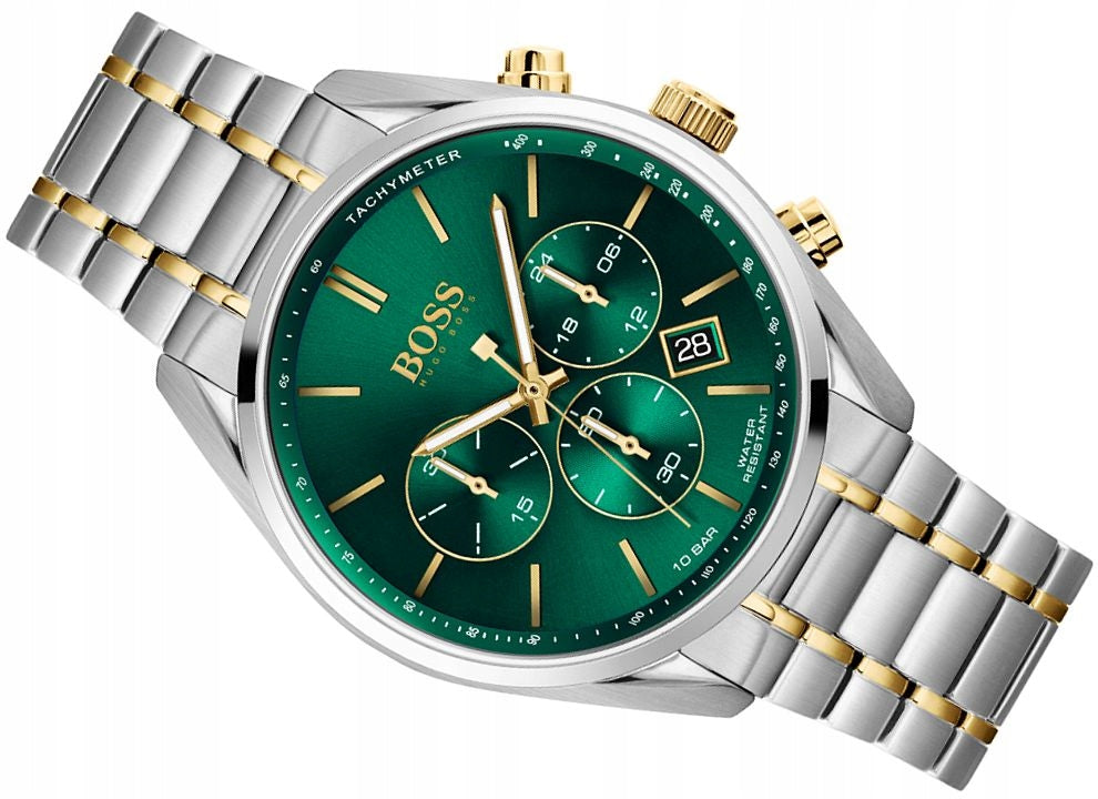 Buy Hugo Boss Mens Quartz Stainless Steel Green Dial 44mm Watch - 1513878 in Pakistan