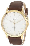 Buy The Minimalist Gold Dial Brown Leather Strap Watch For Men in Pakistan