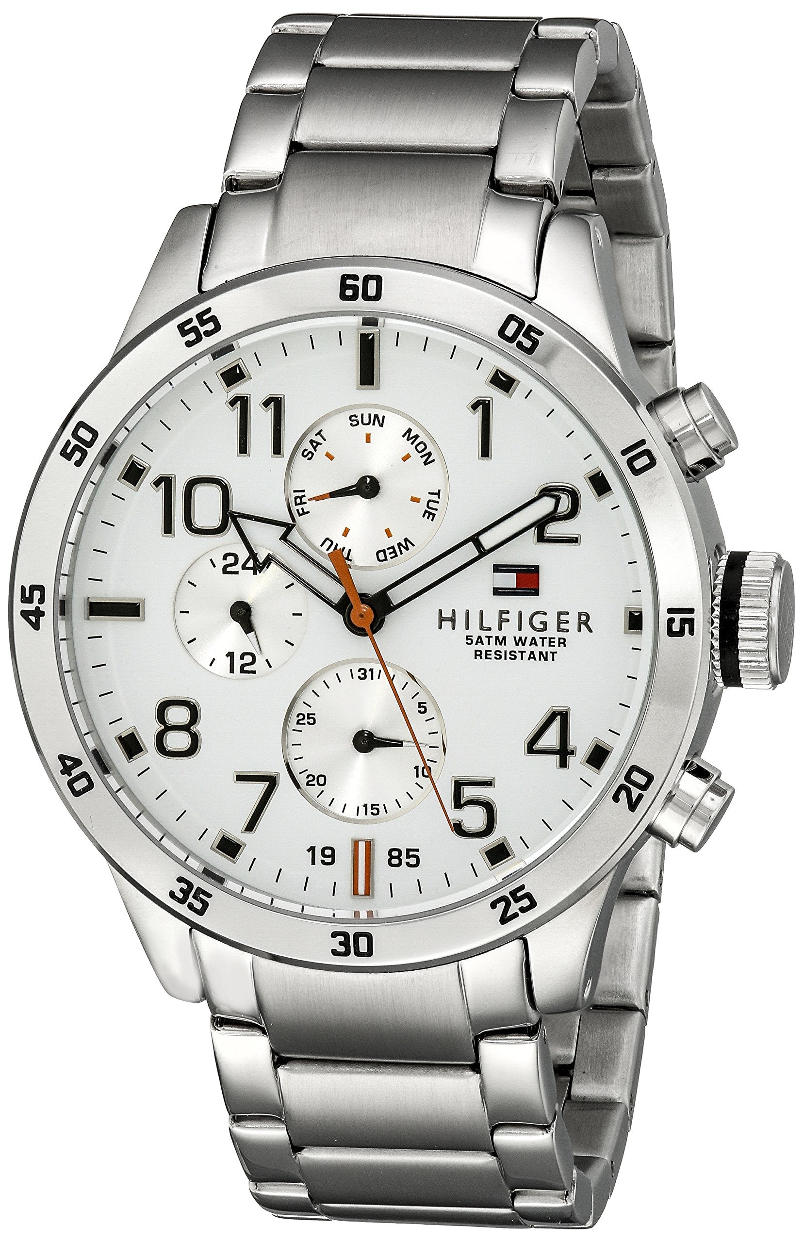 Buy Tommy Hilfiger Mens Quartz Stainless Steel White Dial 46mm Watch - 1791140 in Pakistan