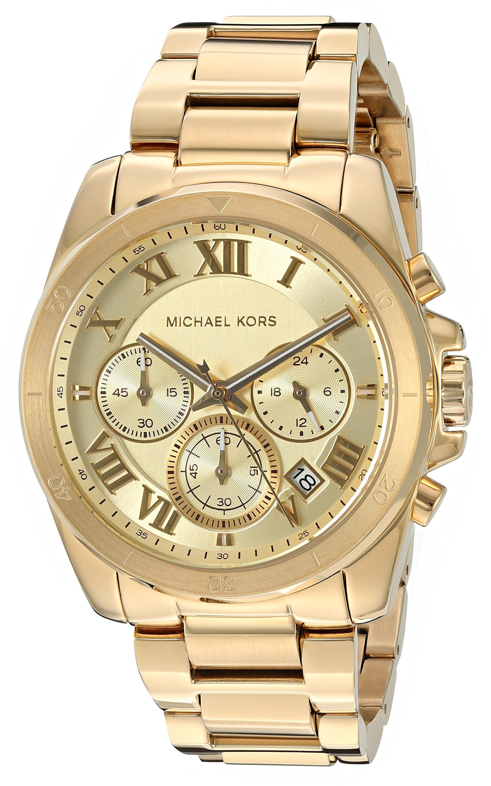 Buy Michael Kors Womens Quartz Chronograph Stainless Steel Gold Dial 40mm Watch - Mk6366 in Pakistan