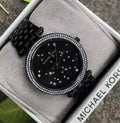 Buy Michael Kors Darci Black Dial with Diamonds Black Steel Strap Watch for Women - MK3787 in Pakistan