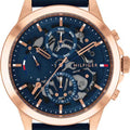 Buy Tommy Hilfiger Mens Quartz Blue Leather Strap Blue Dial 44mm Watch - 1710475 in Pakistan