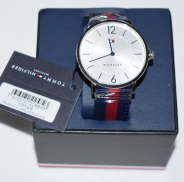 Buy Tommy Hilfiger Ultra Slim Silver Dial Two Tone Nylon Strap Watch for Men - 1791328 in Pakistan