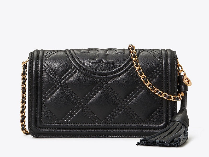 Buy Tory Burch Fleming Soft Wallet Crossbody For Women - Black in Pakistan